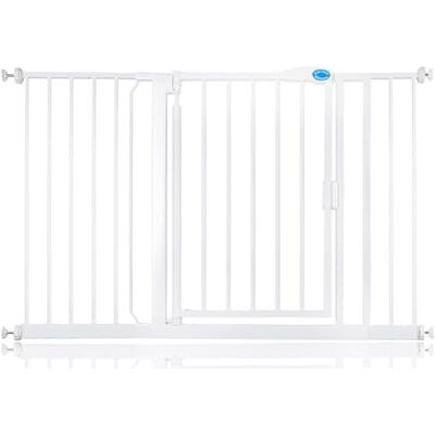 Bettacare Puerta de Seguridad con Cierre Automático, 125,4cm 132,4cm, Blanca, Puerta de Seguridad con Ajuste a Presión, Puerta de Bebé, Barrera de Seguridad para Puertas Pasillos y Espacios Bettacare Puerta de Seguridad con Cierre Automático, 125,4cm 132,4cm, Blanca, Puerta de Seguridad con Ajuste a Presión, Puerta de Bebé, Barrera de Seguridad para Puertas Pasillos y Espacios