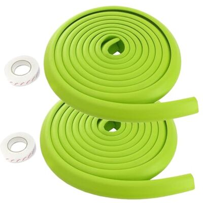 HIMRY 10 Metros Protector Borde Espuma Forma de L para Mesa Borde, anticolisión Tira para Bebés y niños, Seguridad para niño y Bebe, 2x5m, Verde, KXD7000 Green HIMRY 10 Metros Protector Borde Espuma Forma de L para Mesa Borde, anticolisión Tira para Bebés y niños, Seguridad para niño y Bebe, 2x5m, Verde, KXD7000 Green