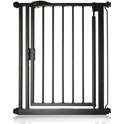Safetots Puerta de Seguridad Autoajustable con Cierre Automático, Estrecha, 68,5cm 75cm, Negra Mate, Puerta de bebé con cierre automático, Barrera de seguridad para niños pequeños Safetots Puerta de Seguridad Autoajustable con Cierre Automático, Estrecha, 68,5cm 75cm, Negra Mate, Puerta de bebé con cierre automático, Barrera de seguridad para niños pequeños