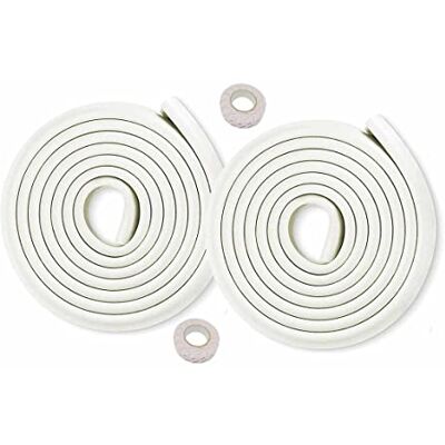 HIMRY 10 Metros Protector Borde Espuma Forma de L para Mesa Borde, anticolisión Tira para Bebés y niños, Seguridad para niño y Bebe, 2x5m, Off Blanco, KXD7000 Off-White HIMRY 10 Metros Protector Borde Espuma Forma de L para Mesa Borde, anticolisión Tira para Bebés y niños, Seguridad para niño y Bebe, 2x5m, Off Blanco, KXD7000 Off-White