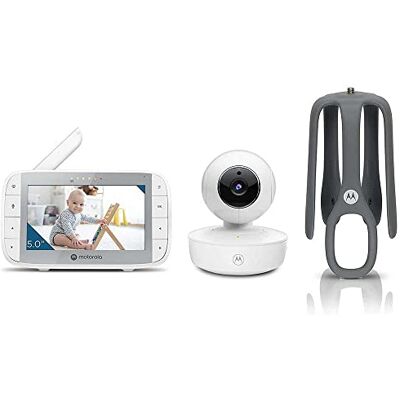 Motorola VM55 Cámara Babyphone Visión nocturna Pantalla LCD de 5 pulgadas Inalámbrica Monitorización de temperatura Sistema de comunicación bidireccional blanco Motorola VM55 Cámara Babyphone Visión nocturna Pantalla LCD de 5 pulgadas Inalámbrica Monitorización de temperatura Sistema de comunicación bidireccional blanco