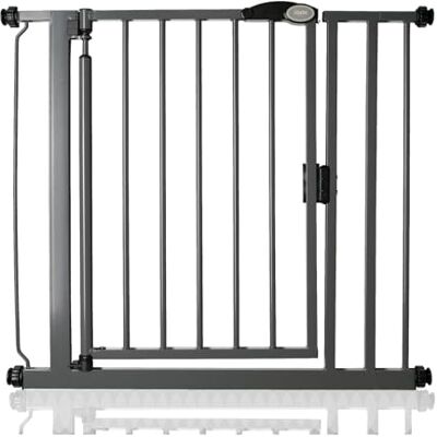 Bettacare Puerta de Seguridad con Cierre Automático, 82,2cm 89,2cm, Gris Pizarra, Puerta de Seguridad con Ajuste a Presión, Puerta de Bebé, Barrera de Seguridad para Puertas Pasillos y Espacios Bettacare Puerta de Seguridad con Cierre Automático, 82,2cm 89,2cm, Gris Pizarra, Puerta de Seguridad con Ajuste a Presión, Puerta de Bebé, Barrera de Seguridad para Puertas Pasillos y Espacios