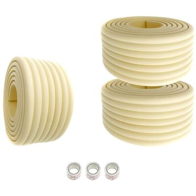 HIMRY Universal Protector Espuma, 600cm x 80mm x 8mm Multiusos anticolisión Protección Espuma Rollo para Bebés niños, No Tóxico Seguridad Protectores Superficie & Bordes, 3x2m, Marfil KXD7002-ivory HIMRY Universal Protector Espuma, 600cm x 80mm x 8mm Multiusos anticolisión Protección Espuma Rollo para Bebés niños, No Tóxico Seguridad Protectores Superficie & Bordes, 3x2m, Marfil KXD7002-ivory