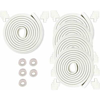 HIMRY 25m Borde + 40 Esquina Protección de Bordes y Esquinas, Forma de L, anticolisión Tira para Bebés y niños, Seguridad para niño y Bebe, 5x5m, Off Blanco, KXD7000-Set Off-White HIMRY 25m Borde + 40 Esquina Protección de Bordes y Esquinas, Forma de L, anticolisión Tira para Bebés y niños, Seguridad para niño y Bebe, 5x5m, Off Blanco, KXD7000-Set Off-White