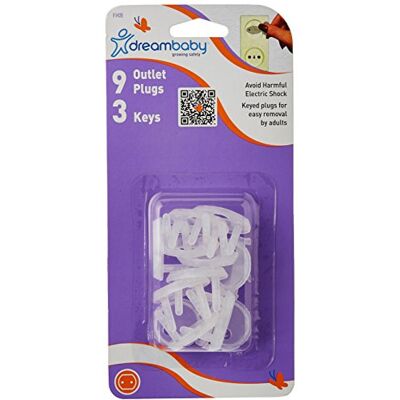 Dreambaby Tapas para enchufes con retenedor (9 tapas 3 llaves) Dreambaby Tapas para enchufes con retenedor (9 tapas 3 llaves)