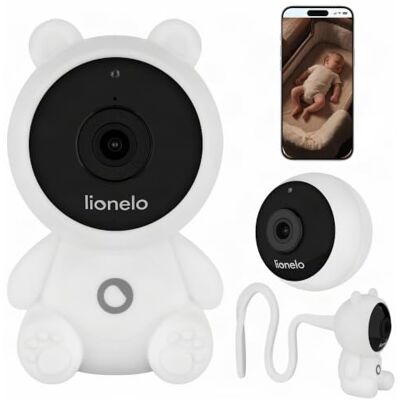 lionelo Care Babyline Smart 2.0 Cámara Vigilancia Bebé WiFi Full HD 1080p Detección de movimiento y llanto, audio bidireccional, visión nocturna 10 m, luz nocturna, nanas y sensor de temperatura lionelo Care Babyline Smart 2.0 Cámara Vigilancia Bebé WiFi Full HD 1080p Detección de movimiento y llanto, audio bidireccional, visión nocturna 10 m, luz nocturna, nanas y sensor de temperatura