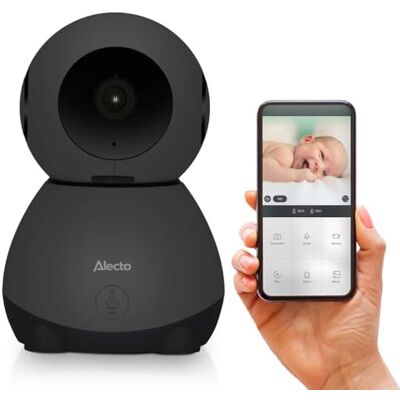 Alecto WiFi Vigilabebés con Cámara HD 1080p Vigilabebés Inteligente con Control Móvil Video Vigilabebés Cámara y Audio Negro Alecto WiFi Vigilabebés con Cámara HD 1080p Vigilabebés Inteligente con Control Móvil Video Vigilabebés Cámara y Audio Negro