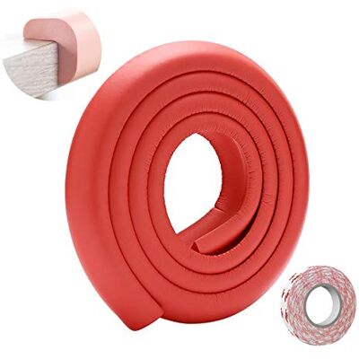 SONARIN Protector Para Esquinas y Bordes,Bebe Protecciones Borde Cobertura 2m/ 6,6 pies, Protectores de Bordes de mesas para Muebles,Forma de L con cinta adhesiva fuerte(Rojo) SONARIN Protector Para Esquinas y Bordes,Bebe Protecciones Borde Cobertura 2m/ 6,6 pies, Protectores de Bordes de mesas para Muebles,Forma de L con cinta adhesiva fuerte(Rojo)