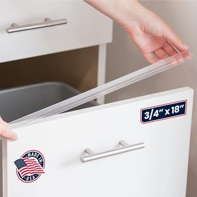 Cabinet Hero Slimline Protector de Borde para Puerta de Armario, Transparente, 3,5 cm de Grosor, 45,7 cm de Longitud (Paquete de 4) Cabinet Hero Slimline Protector de Borde para Puerta de Armario, Transparente, 3,5 cm de Grosor, 45,7 cm de Longitud (Paquete de 4)