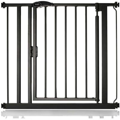 Safetots Puerta de Seguridad Autoajustable con Cierre Automático, 82,2cm 89,2cm, Negra Mate, Puerta de Bebé con Cierre Automático, Barrera de Seguridad para Niños Pequeños, Instalación Fácil Safetots Puerta de Seguridad Autoajustable con Cierre Automático, 82,2cm 89,2cm, Negra Mate, Puerta de Bebé con Cierre Automático, Barrera de Seguridad para Niños Pequeños, Instalación Fácil
