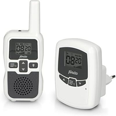 Alecto bébé DBX80 Vigilancia de Largo Alcance Monitor Bebe Alcance de hasta 3.000 Metros con Largo Tiempo de Espera (hasta 9 Horas) VOX Sensibilidad Ajustable Ampliable Blanco Alecto bébé DBX80 Vigilancia de Largo Alcance Monitor Bebe Alcance de hasta 3.000 Metros con Largo Tiempo de Espera (hasta 9 Horas) VOX Sensibilidad Ajustable Ampliable Blanco