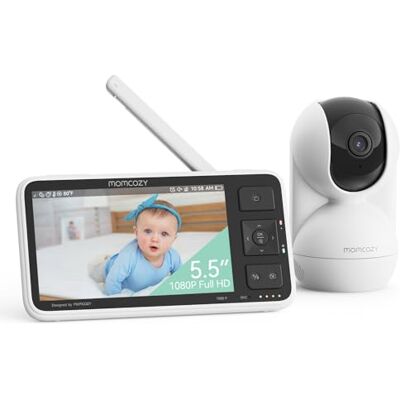 momcozy BM03S Vigilabebes con Camara sin WiFi,5.5"1080P FHD,5800mAh batería Versión mejorada de BM03, Monitor Bebe con alcance de 500m, zona segura, detección de movimiento, visión nocturna,VOX momcozy BM03S Vigilabebes con Camara sin WiFi,5.5"1080P FHD,5800mAh batería Versión mejorada de BM03, Monitor Bebe con alcance de 500m, zona segura, detección de movimiento, visión nocturna,VOX