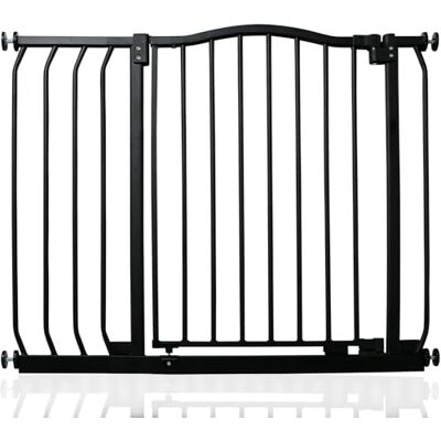 Safetots Barrera de Tope Curvo para Bebés, 89cm 98cm, Negra Mate, Barrera de Presión para Escaleras, Barrera de Seguridad para Bebés para Barreras, Instalación Fácil Safetots Barrera de Tope Curvo para Bebés, 89cm 98cm, Negra Mate, Barrera de Presión para Escaleras, Barrera de Seguridad para Bebés para Barreras, Instalación Fácil