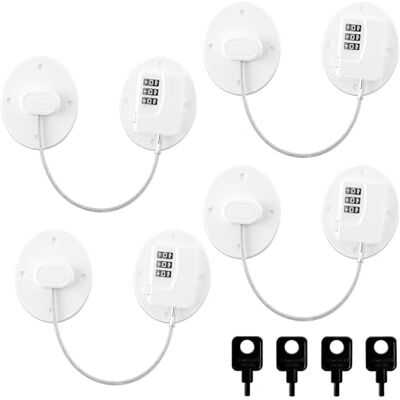 Romon Cerradura Para Puerta De Frigoríficoe, Candado Frigorifico De NiñOs Con Codigos, Para Puertas, Ventanas Y Frigoríficos, Cajones, Lavadoras, Armarios (4 piezas) Romon Cerradura Para Puerta De Frigoríficoe, Candado Frigorifico De NiñOs Con Codigos, Para Puertas, Ventanas Y Frigoríficos, Cajones, Lavadoras, Armarios (4 piezas)