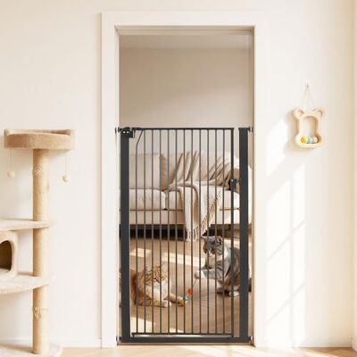 VEVOR Barrera de Seguridad para Niños, Ajustable de 740-1050 mm, Alto Extra de 1420 mm, Puerta de Seguridad para Perros y Gatos, con Kit de Montaje a Presión, para Dormitorio Hogar Salón, Negro VEVOR Barrera de Seguridad para Niños, Ajustable de 740-1050 mm, Alto Extra de 1420 mm, Puerta de Seguridad para Perros y Gatos, con Kit de Montaje a Presión, para Dormitorio Hogar Salón, Negro