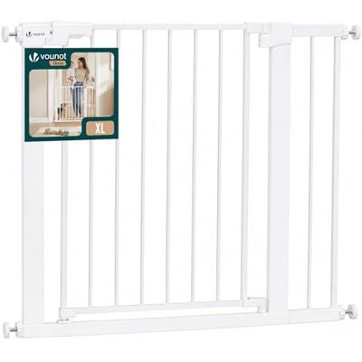 VOUNOT ® Barrera de Seguridad Extensible 89-96 cm Puerta Seguridad Escalera Pasillo para Perros Mascotas Valla Metálica a Presión sin Taladros Alto 76cm Doble Bloqueo Auto Close Giro Ambos Lados Blanco VOUNOT ® Barrera de Seguridad Extensible 89-96 cm Puerta Seguridad Escalera Pasillo para Perros Mascotas Valla Metálica a Presión sin Taladros Alto 76cm Doble Bloqueo Auto Close Giro Ambos Lados Blanco