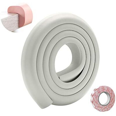 SONARIN Protector Para Esquinas y Bordes,Bebe Protecciones Borde Cobertura 2m/ 6,6 pies, Protectores de Bordes de mesas para Muebles,Forma de L con cinta adhesiva fuerte(Gris) SONARIN Protector Para Esquinas y Bordes,Bebe Protecciones Borde Cobertura 2m/ 6,6 pies, Protectores de Bordes de mesas para Muebles,Forma de L con cinta adhesiva fuerte(Gris)