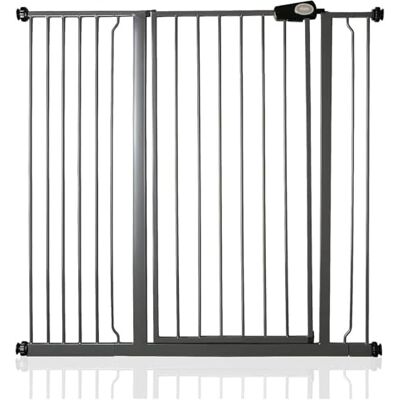 Bettacare Barrera de Seguridad Estrecha Para Niños y Mascotas, 113,8cm 121,4cm, Gris Pizarra, Puerta Extra Alta de 104cm de Altura Bettacare Barrera de Seguridad Estrecha Para Niños y Mascotas, 113,8cm 121,4cm, Gris Pizarra, Puerta Extra Alta de 104cm de Altura