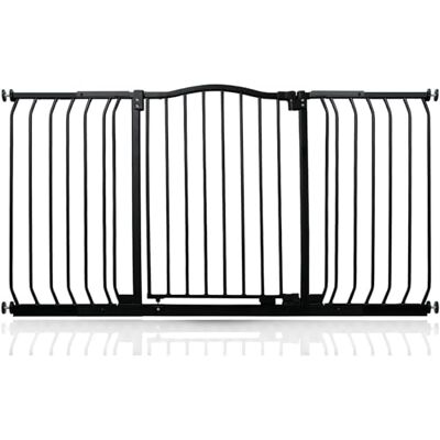 Safetots Barrera de Tope Curvo para Bebés, 143cm 152cm, Negra Mate, Barrera de Presión para Escaleras, Barrera de Seguridad para Bebés para Barreras, Instalación Fácil Safetots Barrera de Tope Curvo para Bebés, 143cm 152cm, Negra Mate, Barrera de Presión para Escaleras, Barrera de Seguridad para Bebés para Barreras, Instalación Fácil