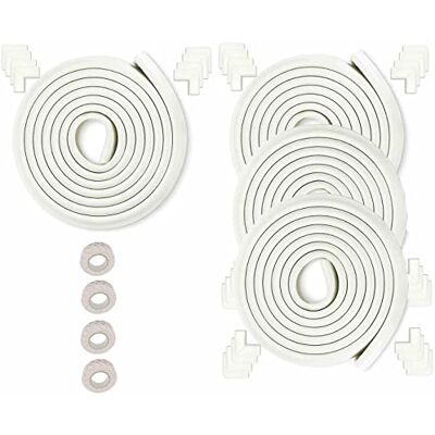HIMRY 20m Borde + 32 Esquina Protección de Bordes y Esquinas, Forma de L, anticolisión Tira para Bebés y niños, Seguridad para niño y Bebe, 4x5m, Off Blanco, KXD7000-Set Off-White HIMRY 20m Borde + 32 Esquina Protección de Bordes y Esquinas, Forma de L, anticolisión Tira para Bebés y niños, Seguridad para niño y Bebe, 4x5m, Off Blanco, KXD7000-Set Off-White