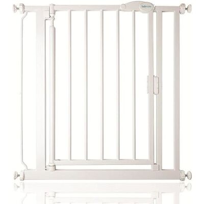 Safetots Puerta de Seguridad Autoajustable con Cierre Automático, 75cm 82cm, Blanco, Puerta de bebé con Cierre automático, Barrera de Seguridad para niños pequeños, Instalación fácil Safetots Puerta de Seguridad Autoajustable con Cierre Automático, 75cm 82cm, Blanco, Puerta de bebé con Cierre automático, Barrera de Seguridad para niños pequeños, Instalación fácil