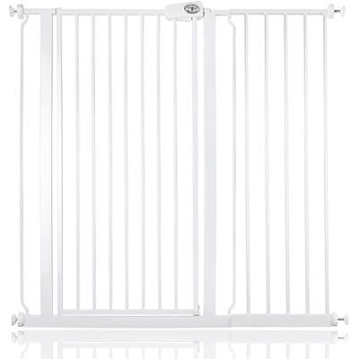 Bettacare Barrera de Seguridad Estrecha Para Niños y Mascotas, 107,4cm 115cm, Blanca, Puerta Extra Alta de 104cm de Altura Bettacare Barrera de Seguridad Estrecha Para Niños y Mascotas, 107,4cm 115cm, Blanca, Puerta Extra Alta de 104cm de Altura
