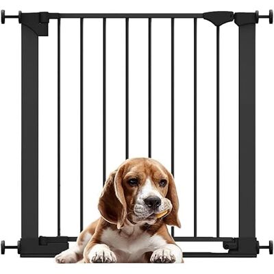 Bettacare SafeStep Puerta para Perros, Color Negro, 75 cm 82 cm, Paso Extra bajo, Puerta de Seguridad de Ajuste a presión, Puerta para Mascotas para escaleras, pasillos y Puertas, fácil Bettacare SafeStep Puerta para Perros, Color Negro, 75 cm 82 cm, Paso Extra bajo, Puerta de Seguridad de Ajuste a presión, Puerta para Mascotas para escaleras, pasillos y Puertas, fácil