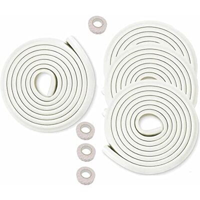 HIMRY 20 Metros Protector Borde Espuma Forma de L para Mesa Borde, anticolisión Tira para Bebés y niños, Seguridad para niño y Bebe, 4x5m, Off Blanco, KD7000 Off-White HIMRY 20 Metros Protector Borde Espuma Forma de L para Mesa Borde, anticolisión Tira para Bebés y niños, Seguridad para niño y Bebe, 4x5m, Off Blanco, KD7000 Off-White