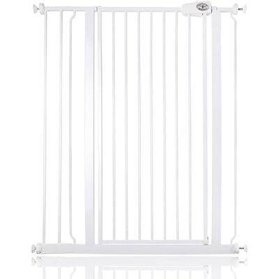 Bettacare Barrera de Seguridad Estrecha Para Niños y Mascotas, 87,9cm 95,5cm, Blanca, Puerta Extra Alta de 104cm de Altura Bettacare Barrera de Seguridad Estrecha Para Niños y Mascotas, 87,9cm 95,5cm, Blanca, Puerta Extra Alta de 104cm de Altura