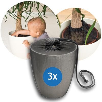 Reer Red de protección para Plantas, Bolsa de Papel, 3 Unidades, para macetas de hasta 30 cm de diámetro, para Que tu Hijo no Coma Tierra para macetas Reer Red de protección para Plantas, Bolsa de Papel, 3 Unidades, para macetas de hasta 30 cm de diámetro, para Que tu Hijo no Coma Tierra para macetas