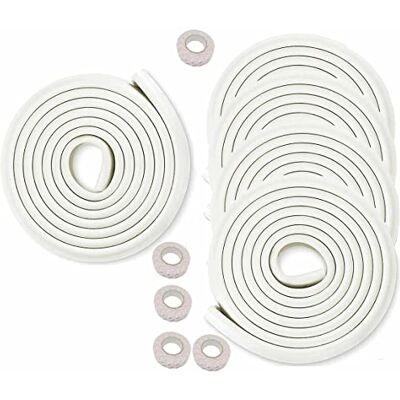 HIMRY 25 Metros Protector Borde Espuma Forma de L para Mesa Borde, anticolisión Tira para Bebés y niños, Seguridad para niño y Bebe, 5x5m, Off Blanco, KD7000 Off-White HIMRY 25 Metros Protector Borde Espuma Forma de L para Mesa Borde, anticolisión Tira para Bebés y niños, Seguridad para niño y Bebe, 5x5m, Off Blanco, KD7000 Off-White