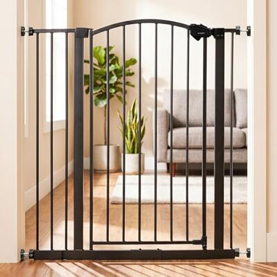 Regalo Safety 91.4cm Extra Tall Arched Baby Gate for Doorways & Bottom of Stairs, Fits Openings 75-87cm (Extension Included), Pressure Mounted for Babies, Toddlers & Pets, Bronze Regalo Safety 91.4cm Extra Tall Arched Baby Gate for Doorways & Bottom of Stairs, Fits Openings 75-87cm (Extension Included), Pressure Mounted for Babies, Toddlers & Pets, Bronze