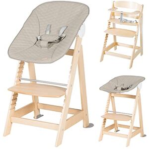 roba Trona Evolutiva en Madera Natural Born Up 2 en 1 + Hamaca Inclinable Greyish Cuero Impermeable Altura Ajustable Desde el Nacimiento hasta 70 kg roba Trona Evolutiva en Madera Natural Born Up 2 en 1 + Hamaca Inclinable Greyish Cuero Impermeable Altura Ajustable Desde el Nacimiento hasta 70 kg