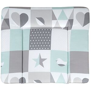 roba Colchón Cambiador Bebe Impermeable Happy Patch 85 x 75 cm Colchon para Niños y Niñas Recubierto de PU Verde / Gris / Blanco roba Colchón Cambiador Bebe Impermeable Happy Patch 85 x 75 cm Colchon para Niños y Niñas Recubierto de PU Verde / Gris / Blanco