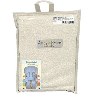 ANDY & HELEN Funda para trona de rizo, práctica y cómoda de insertar gracias a los ángulos elásticos, se adhiere a todas las tronas de la comida Color crema ANDY & HELEN Funda para trona de rizo, práctica y cómoda de insertar gracias a los ángulos elásticos, se adhiere a todas las tronas de la comida Color crema