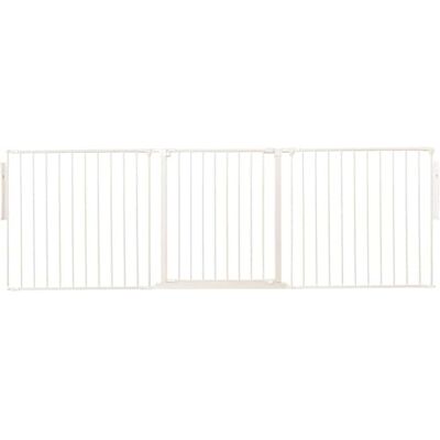 Safetots Separador de Ambientes de Múltiples Paneles, Hasta 226cm de Ancho, Blanca, 70cm de Altura, Divisor de Ambiente con Puerta para Bebés y Niños Pequeños, Instalación Fácil Safetots Separador de Ambientes de Múltiples Paneles, Hasta 226cm de Ancho, Blanca, 70cm de Altura, Divisor de Ambiente con Puerta para Bebés y Niños Pequeños, Instalación Fácil