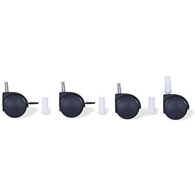 Pinolino 560011 Juego de ruedas para cuna con enganche de pivote, color negro Pinolino 560011 Juego de ruedas para cuna con enganche de pivote, color negro