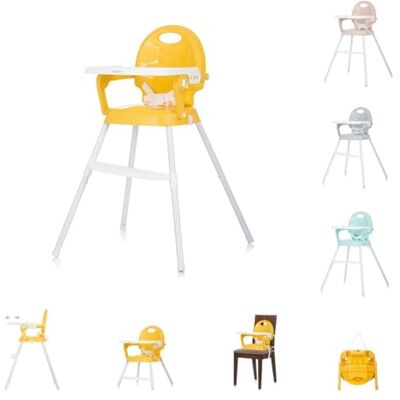 Chipolino Trona 3 en 1 caramelos elevador, reposapiés, bandeja ajustable, colores: amarillo Chipolino Trona 3 en 1 caramelos elevador, reposapiés, bandeja ajustable, colores: amarillo