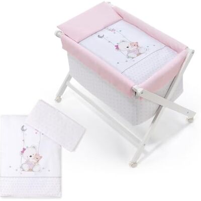 Interbaby Minicuna Plegable Tijera Oso Columpio 55x90 cm Interbaby Minicuna Plegable Tijera Oso Columpio 55x90 cm