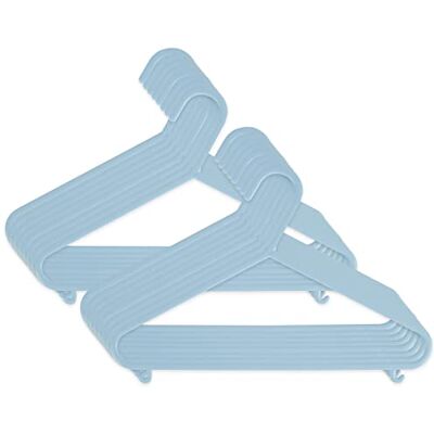 BIECO Perchas para niños, 16 unidades, color azul, longitud aprox. 30 cm, percha para bebé, percha de plástico para niños, organizador de bebé, organizador para armario, percha para ropa de bebé BIECO Perchas para niños, 16 unidades, color azul, longitud aprox. 30 cm, percha para bebé, percha de plástico para niños, organizador de bebé, organizador para armario, percha para ropa de bebé