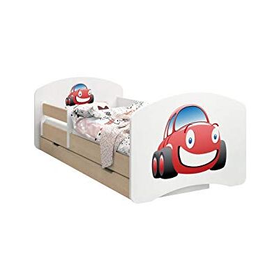 Happy Babies – Cama infantil de doble cara con colchón, diseño moderno con bordes seguros y protección contra caídas, colchón de espuma de 7 cm, bombilla ligera auto Talla:190/90 Happy Babies – Cama infantil de doble cara con colchón, diseño moderno con bordes seguros y protección contra caídas, colchón de espuma de 7 cm, bombilla ligera auto Talla:190/90