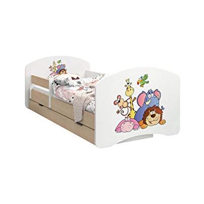Happy Babies – Cama infantil de doble cara con colchón, diseño moderno con bordes seguros y protección contra caídas, colchón de espuma de 7 cm, bombilla ligera beige Talla:190/90 Happy Babies – Cama infantil de doble cara con colchón, diseño moderno con bordes seguros y protección contra caídas, colchón de espuma de 7 cm, bombilla ligera beige Talla:190/90