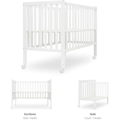 Interbaby Cuna Bebé Colecho Convertible 120x60 Evolutiva Madera (Blanco) Interbaby Cuna Bebé Colecho Convertible 120x60 Evolutiva Madera (Blanco)
