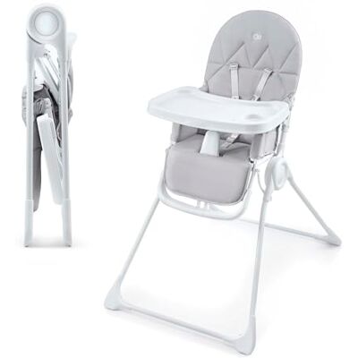 Kinderkraft BINCI, Trona Bebé, Ligera y plegable, con Bandeja, reposapiés y Arnés de 5 puntos, Ideal para Espacios reducidos y Viajes, Gris Claro Kinderkraft BINCI, Trona Bebé, Ligera y plegable, con Bandeja, reposapiés y Arnés de 5 puntos, Ideal para Espacios reducidos y Viajes, Gris Claro
