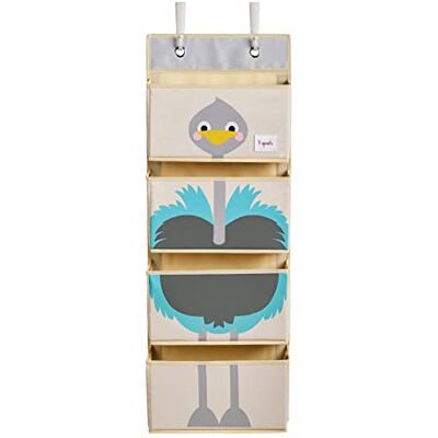 3 Sprouts Organizador Colgante Infantil, 4 Bolsillos, Ganchos, Avestruz 3 Sprouts Organizador Colgante Infantil, 4 Bolsillos, Ganchos, Avestruz