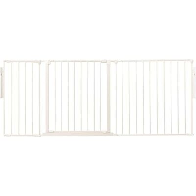 Safetots Separador de Ambientes de Múltiples Paneles, Hasta 187cm de Ancho, Blanca, 70cm de Altura, Divisor de Ambiente con Puerta para Bebés y Niños Pequeños, Instalación Fácil Safetots Separador de Ambientes de Múltiples Paneles, Hasta 187cm de Ancho, Blanca, 70cm de Altura, Divisor de Ambiente con Puerta para Bebés y Niños Pequeños, Instalación Fácil