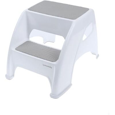 Dreambaby Toddler & Me,Taburete de 2 escalones, Apto para Adultos, soporta hasta 135 kg, escalones de Inodoro para niños pequeños y Adultos, Almohadillas Antideslizantes, Taburete de baño, Color Gris Dreambaby Toddler & Me,Taburete de 2 escalones, Apto para Adultos, soporta hasta 135 kg, escalones de Inodoro para niños pequeños y Adultos, Almohadillas Antideslizantes, Taburete de baño, Color Gris