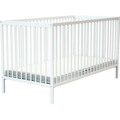 AT4 Cuna bebé ESSENTIEL madera Blanca 70 x 140-144 x 71,5 x 80 cm AT4 Cuna bebé ESSENTIEL madera Blanca 70 x 140-144 x 71,5 x 80 cm
