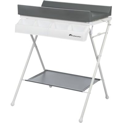 Bebeconfort Bellis, Unidad de baño y cambiador 2 en 1, Módulo de baño y cambiador plegable para bebé, Plegable y fácil de almacenar, Múltiples compartimentos de almacenamiento, Mineral Gray Bebeconfort Bellis, Unidad de baño y cambiador 2 en 1, Módulo de baño y cambiador plegable para bebé, Plegable y fácil de almacenar, Múltiples compartimentos de almacenamiento, Mineral Gray