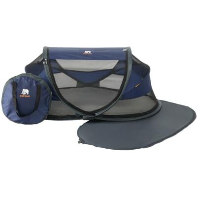 Deryan Cuna de Viaje, Bolsa Transporte, 2 en 1, Plegado ultracompacto, Colchón extraíble, con Mosquitera, 0-2.5 años (0-15kg), Tela Transpirable, Entrada Lateral con Cremallera, Parque bebé (Azul) Deryan Cuna de Viaje, Bolsa Transporte, 2 en 1, Plegado ultracompacto, Colchón extraíble, con Mosquitera, 0-2.5 años (0-15kg), Tela Transpirable, Entrada Lateral con Cremallera, Parque bebé (Azul)